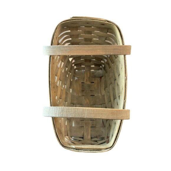 Vintage Signed 1984 Longaberger Sleigh Vegetable Fruit Basket Large 2 Handles - Picture 10 of 11